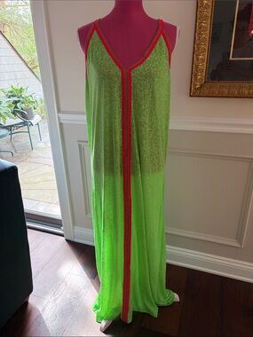 pitusa rainbow crochet maxi dress Pitusa Rainbow Crochet Maxi Dress Swim Cover Up M/L/XL Tall Resortwear  Vacation